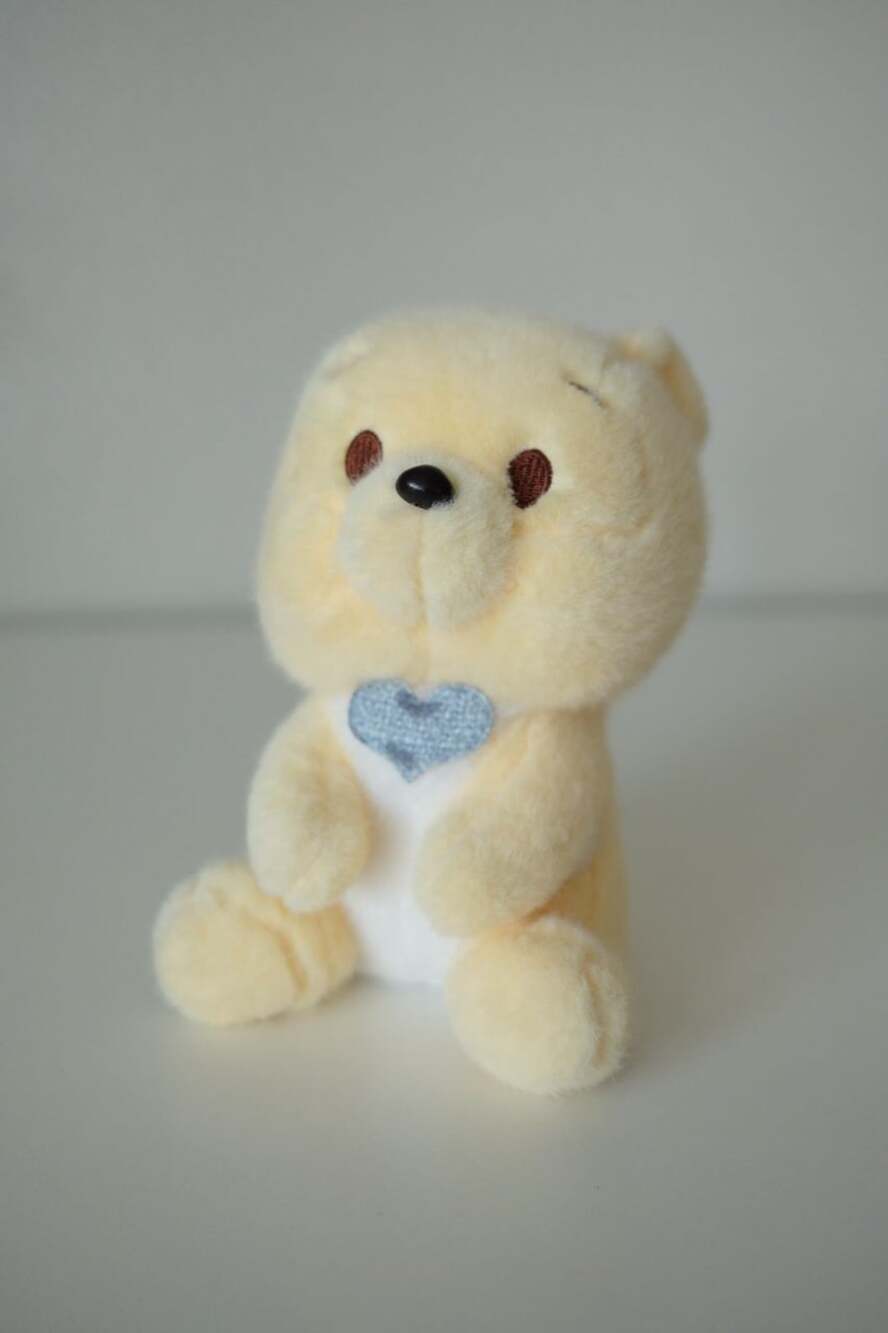 Disney Winnie The Pooh Plush Toy Blue Heart